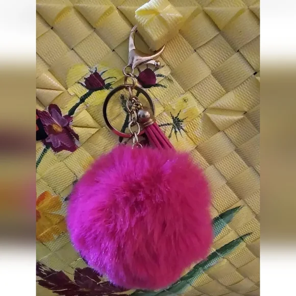 Gingham Basket Weave Handcrafted, Handpainted Silk-Wrapped Handle Tote Bag NWOT - Picture 2 of 14